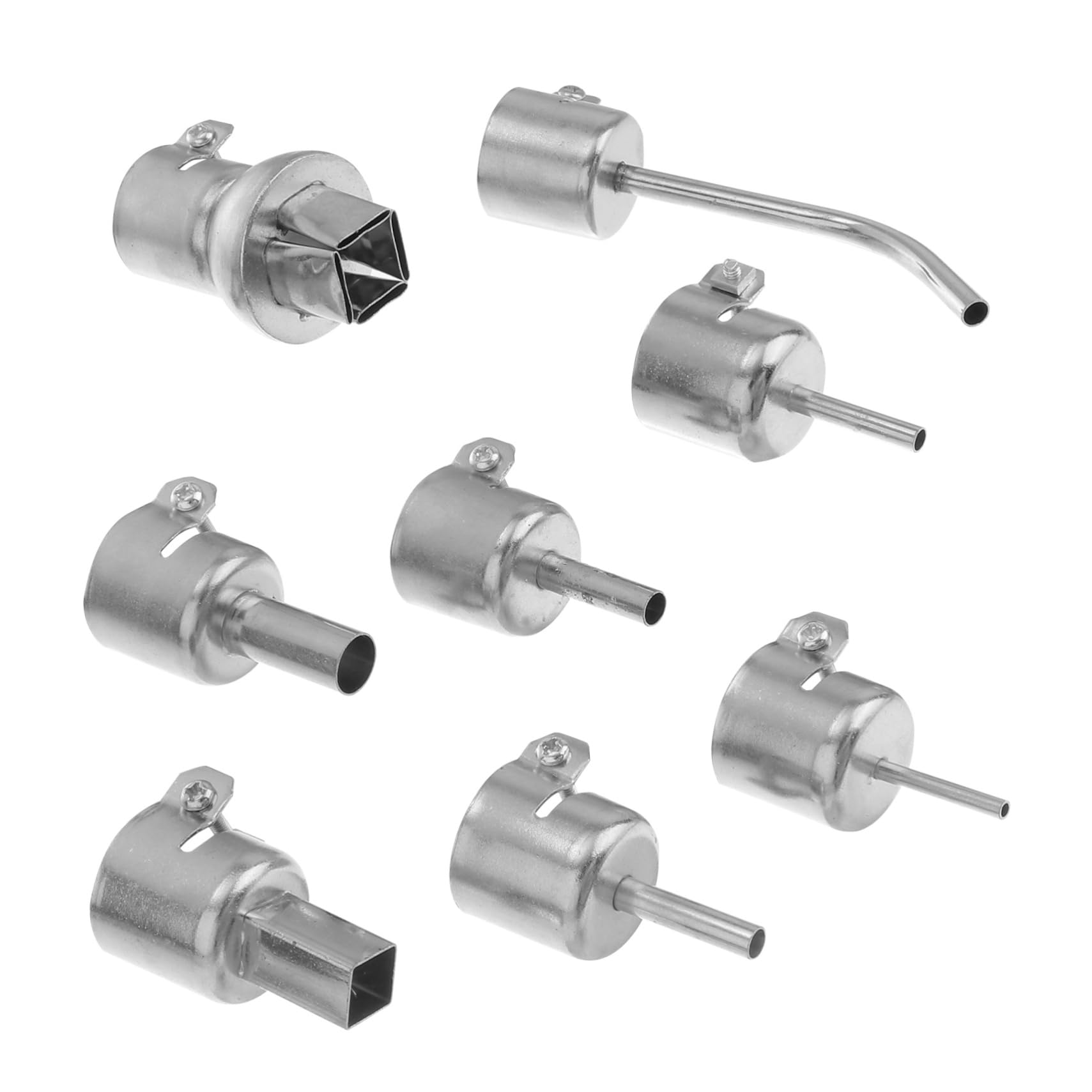 DOITOOL Stainless Steel Nozzles (8pcs) Versatile Hot Air Nozzle for Soldering Repair Jobs