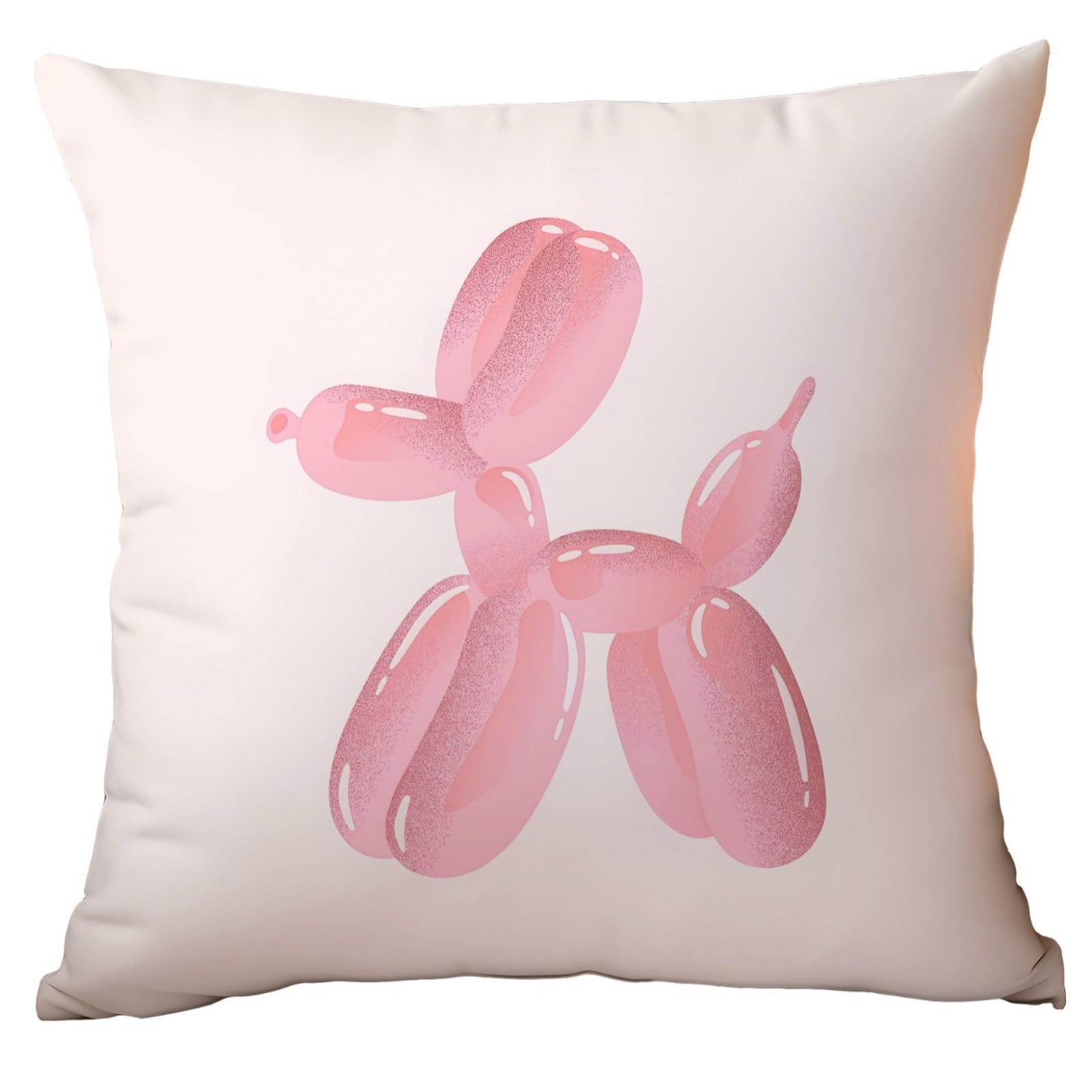 Cushion Covers 60cm x 60cm Pink Abstract Garden Cushions Soft Fabric Pillow Case Short Plush Outdoor Cushion Covers for Car Office Throw Pillow with Invisible Zipper