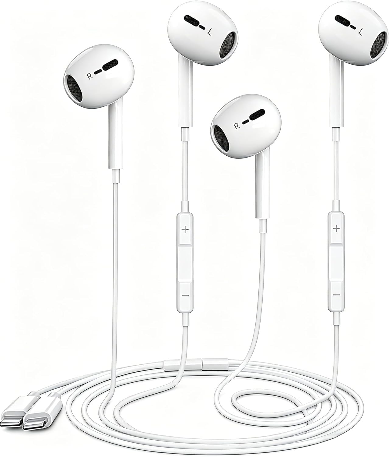 UniBond In Ear Kopfhörer mit Kabel [MFi-Zertifiziert] 2 Pack Kopfhörer für iPhone mit HiFi Stereo Audio mit Mikrofon und Lautstärkeregler