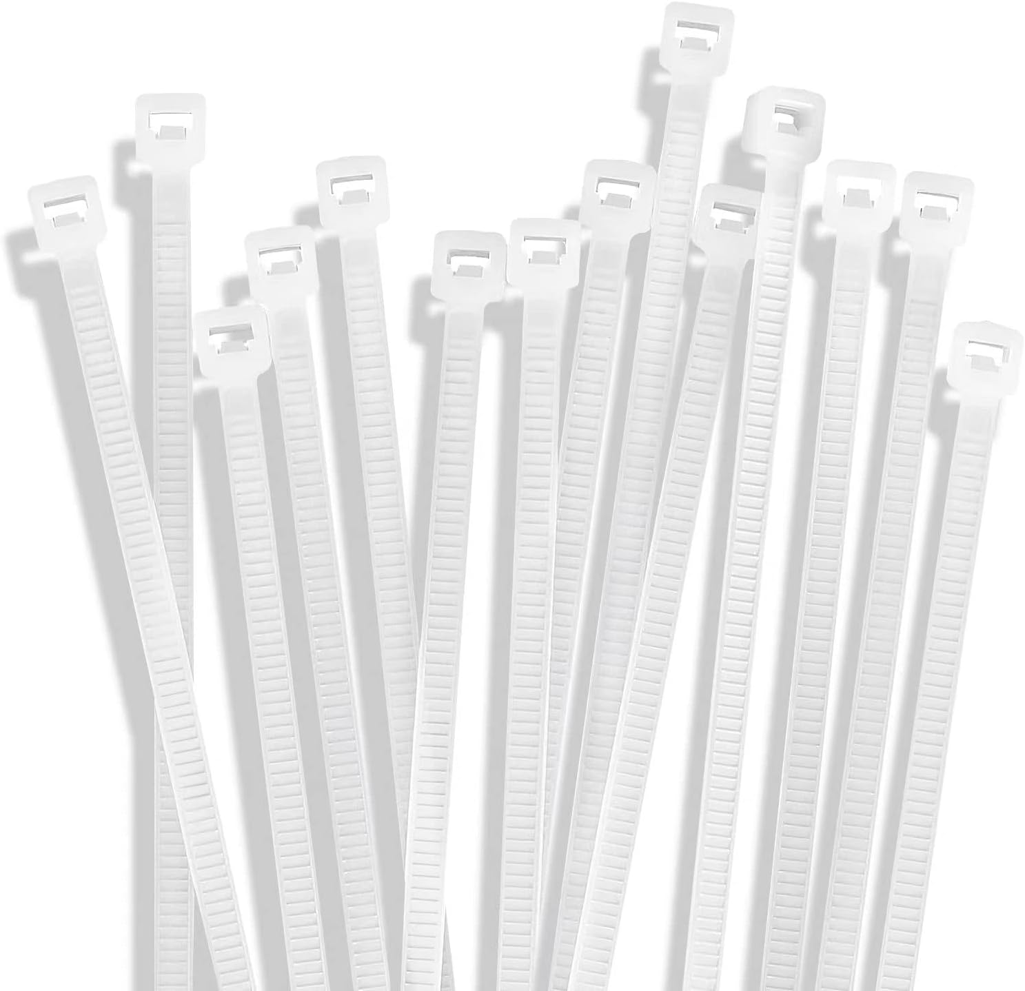 250 Pack Zip Ties 12 inch Clear Cable Tie Wraps 50 lbs Tensile Strength self-locking fastener 3.6 mm width Wire Ties for Organization and Management of Electrical Cords, Plants, and Fences