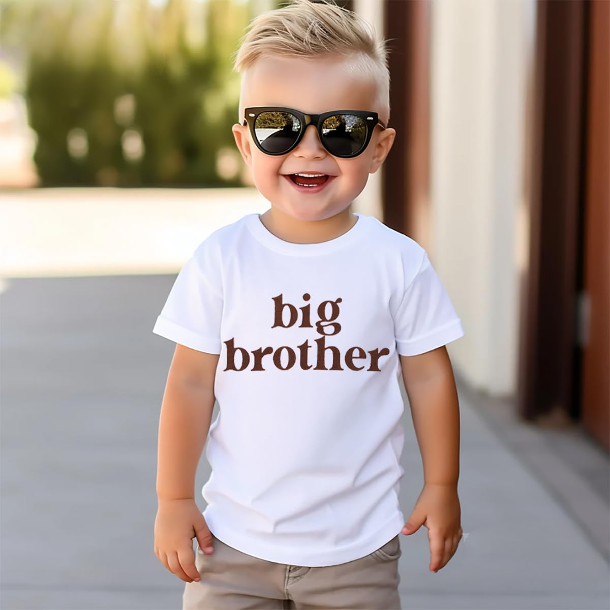 Big Brother T-shirt d'été à manches courtes pour enfant en coton