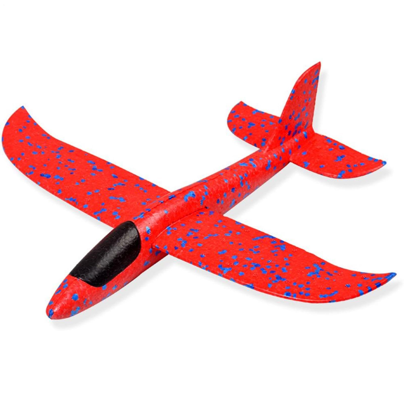Airplane Toy 48x48x12cm Large Glider Planes For 3 4 5 6 7 8 9 Years Old Boys Girls Kids Throwing Foam Plane Aeroplane Toys Outdoor Sport Game Toys Hand Launched Flying Aeroplanes Parent Kid Activities