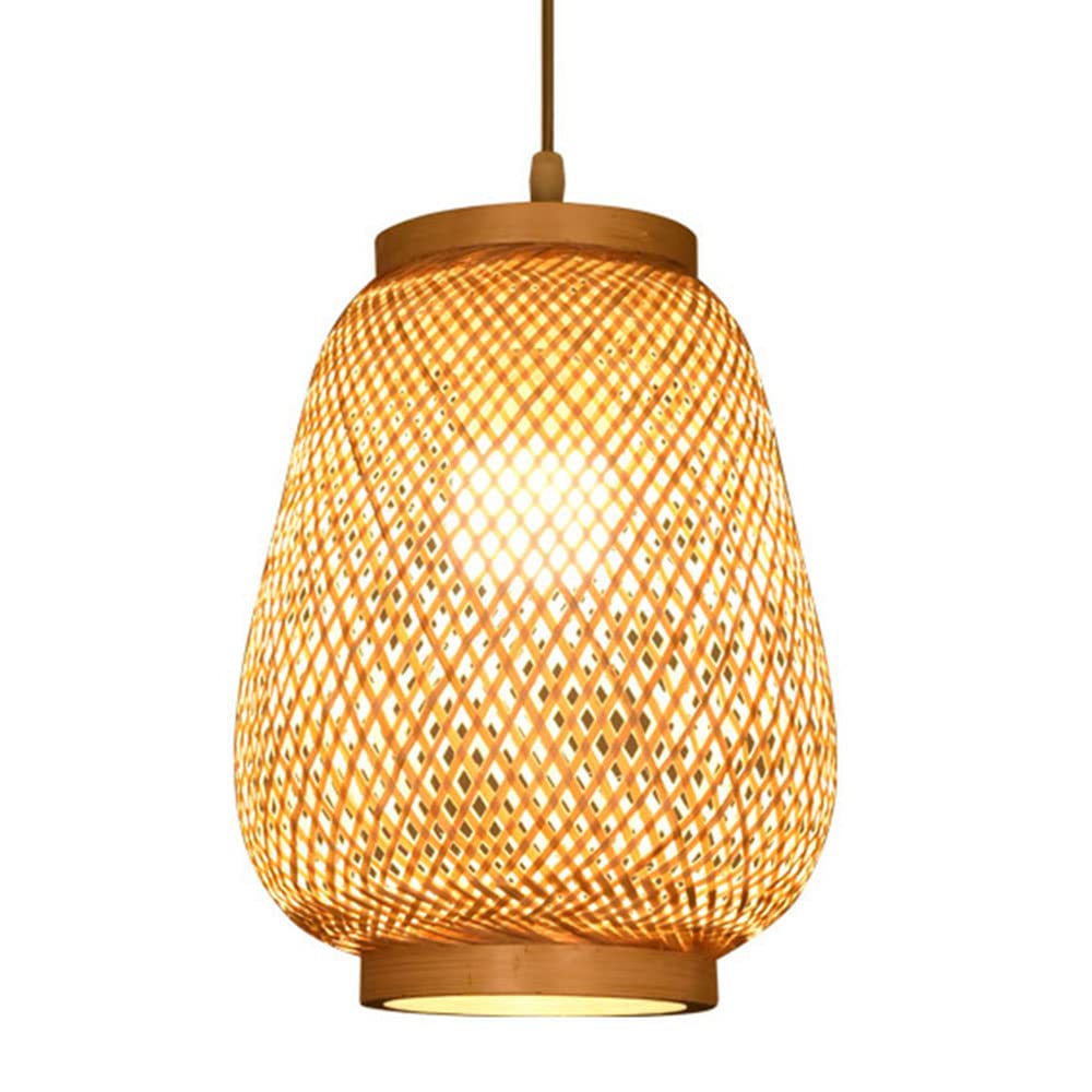 Suspension en rotin haut de gamme luminaire artisanal en osier naturel
