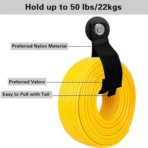 Miniatura 5 de JoyTube Correa magnética fuerte para ganchos de almacenamiento, organizador de herramientas de garaje resistente, cinta de sujeción de cable para