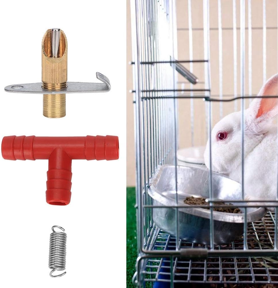 100PCS Rabbit Water Nipple Automatic Drinker Poultry Dispenser Poultry Watering System for Rodents Rabbit Farm Animal Supplies(Duck Mouth Drinking