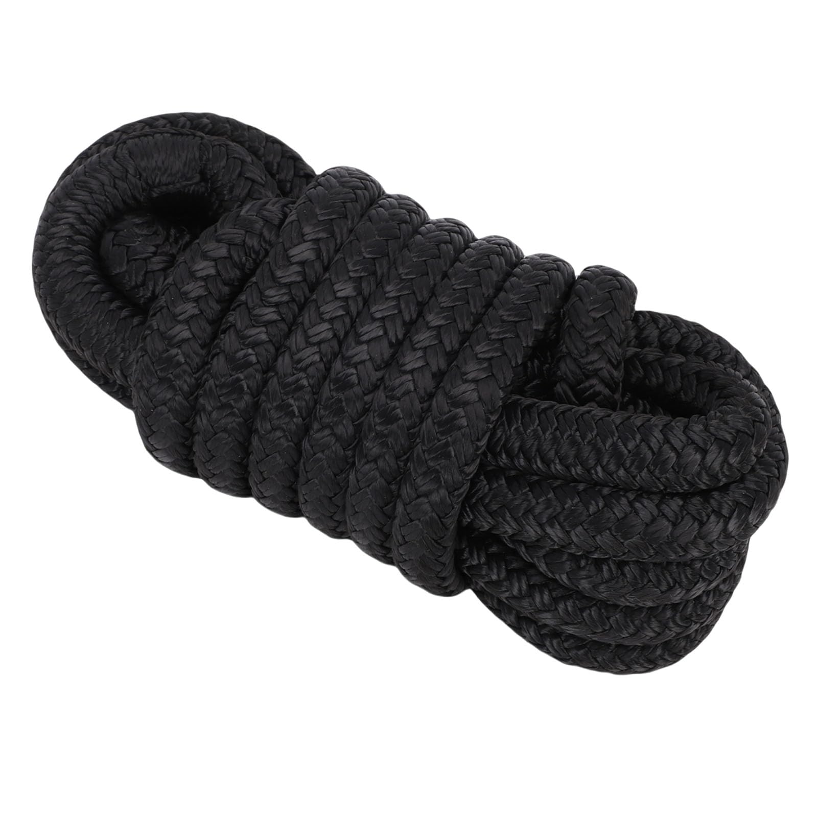 Yctze Cavo per Ormeggio Doppio Cavo per Ormeggio Doppio in Nylon 1/2 Pollice 15 Piedi Grado Marino Corda per Barca Ad Alta Resistenza Attracco per Corda per per Barca Sport e Tempo (BLACK)