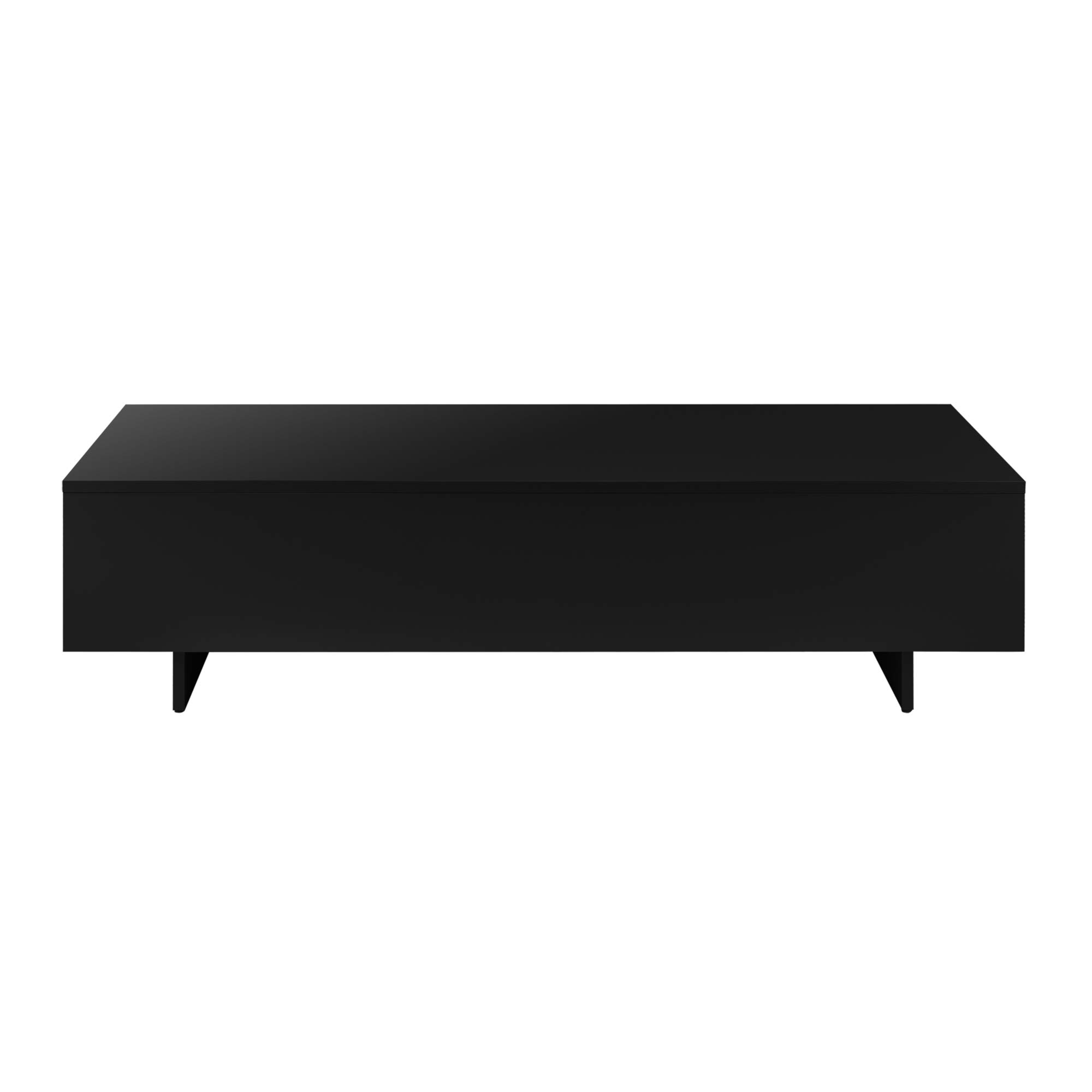 [en.casa] Tavolino Centrale da Salotto con Piano Rettangolare Tavolo Basso per Soggiorno Camera da Letto Studio 115 x 55 x 31 cm - Nero Lucido