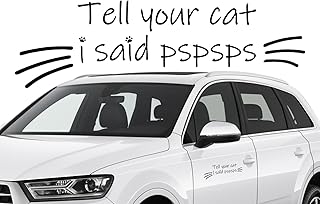 Decalques engraçados da etiqueta do carro, Diga ao seu gato que eu disse adesivos Pspsps para o espelho retrovisor da janela do carro, carro à prova d'água para espelho retrovisor, Maijia