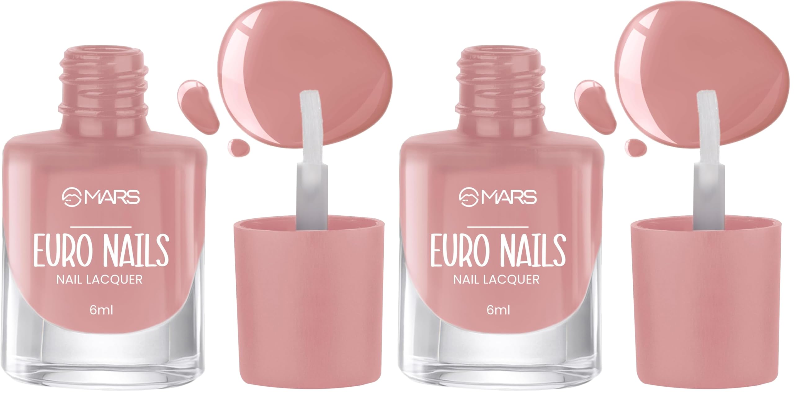 MARS EURO Nail Lacquer | Glossy Gel Finish | Rich Pigmentation | Chip Free | Quick Drying Formula | Long Lasting Nail Polish for Women | (6.0 ml) (Shade-12) (Pack of 2)-image-41