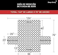 Vista 6 de Easy-Going - Funda de sofá reversible para sofá de 3 cojines, funda protectora de muebles para perros, resistente al agua con tubos de espuma