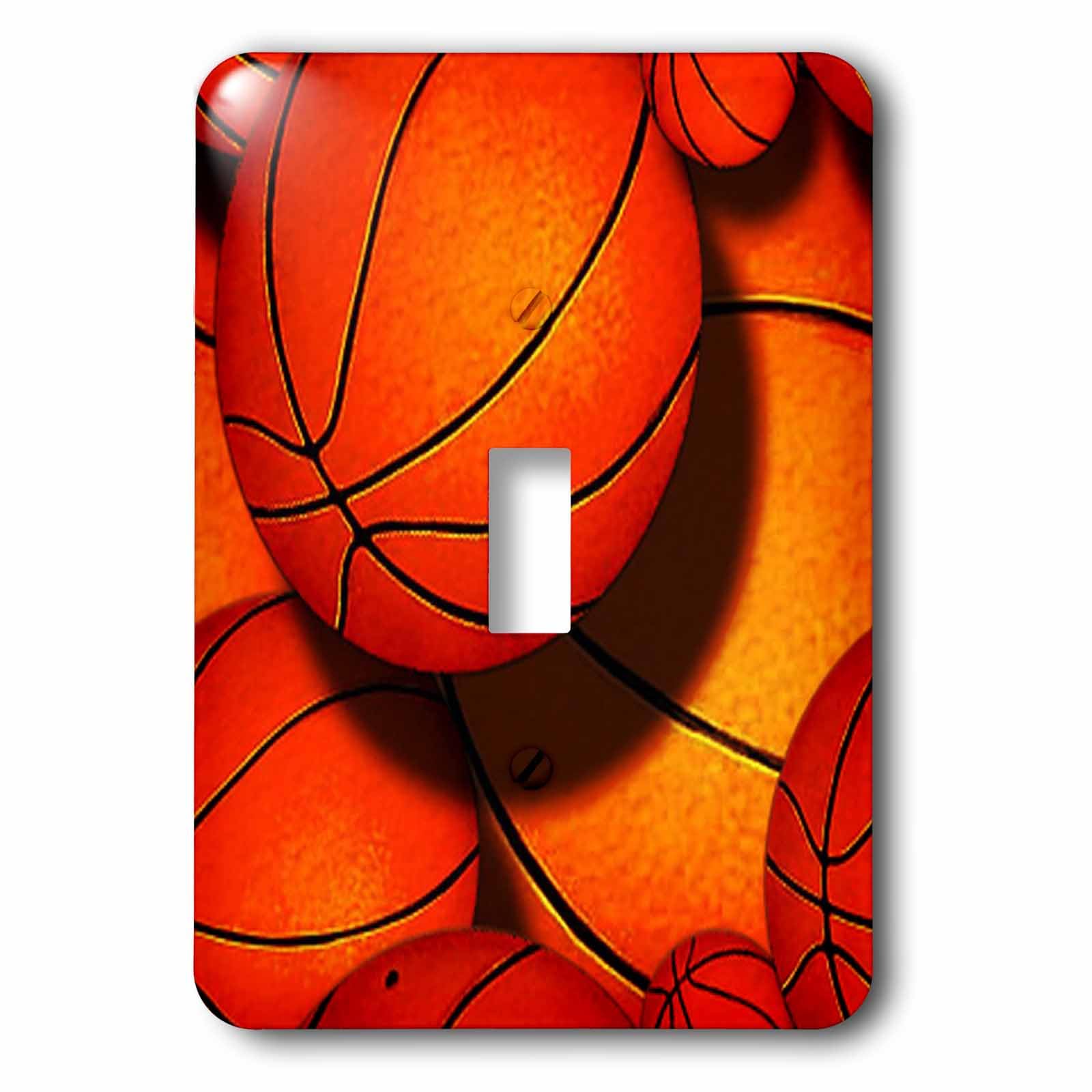 Interrupteur à bascule motif basket-ball 3drose LSP 63047 pour décoration murale