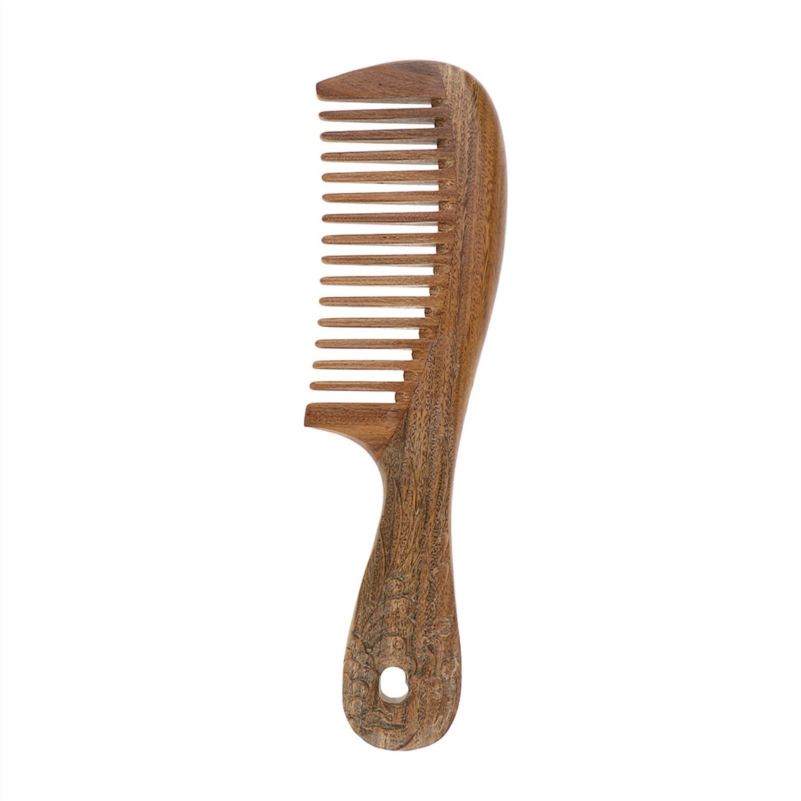 MRKU Peine para el Cuidado del Cabello, Peine para el Cabello Hecho a Mano, Cepillo para el Cabello con Mango para Barba, Cepillo para el Cabello