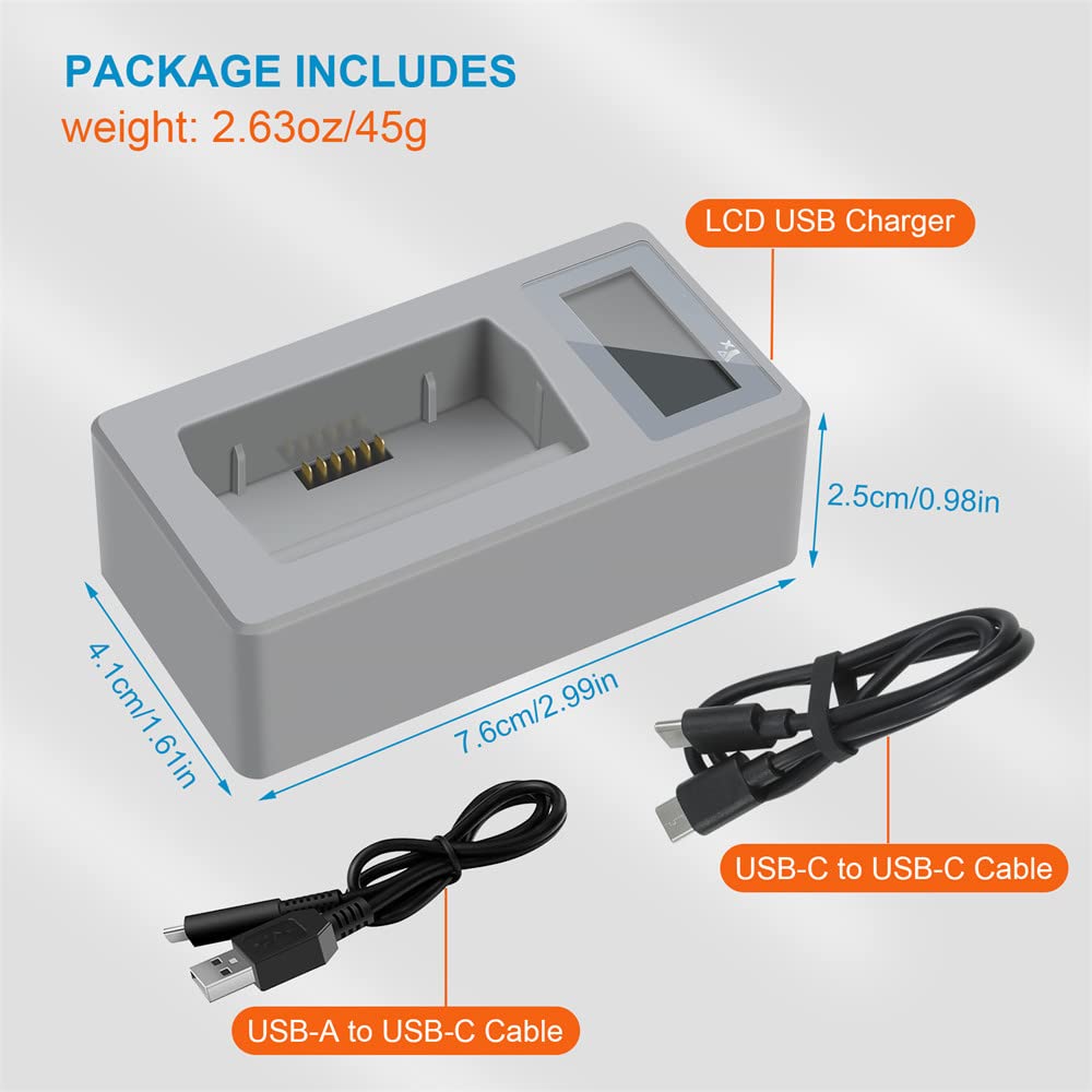 Cargador compatible para DJI MINI 3 Pro, concentrador de carga de batería Cargador USB Pantalla de dron Puerto de cargador con cables Adaptadores de carga Herramienta de fuente de alimentación