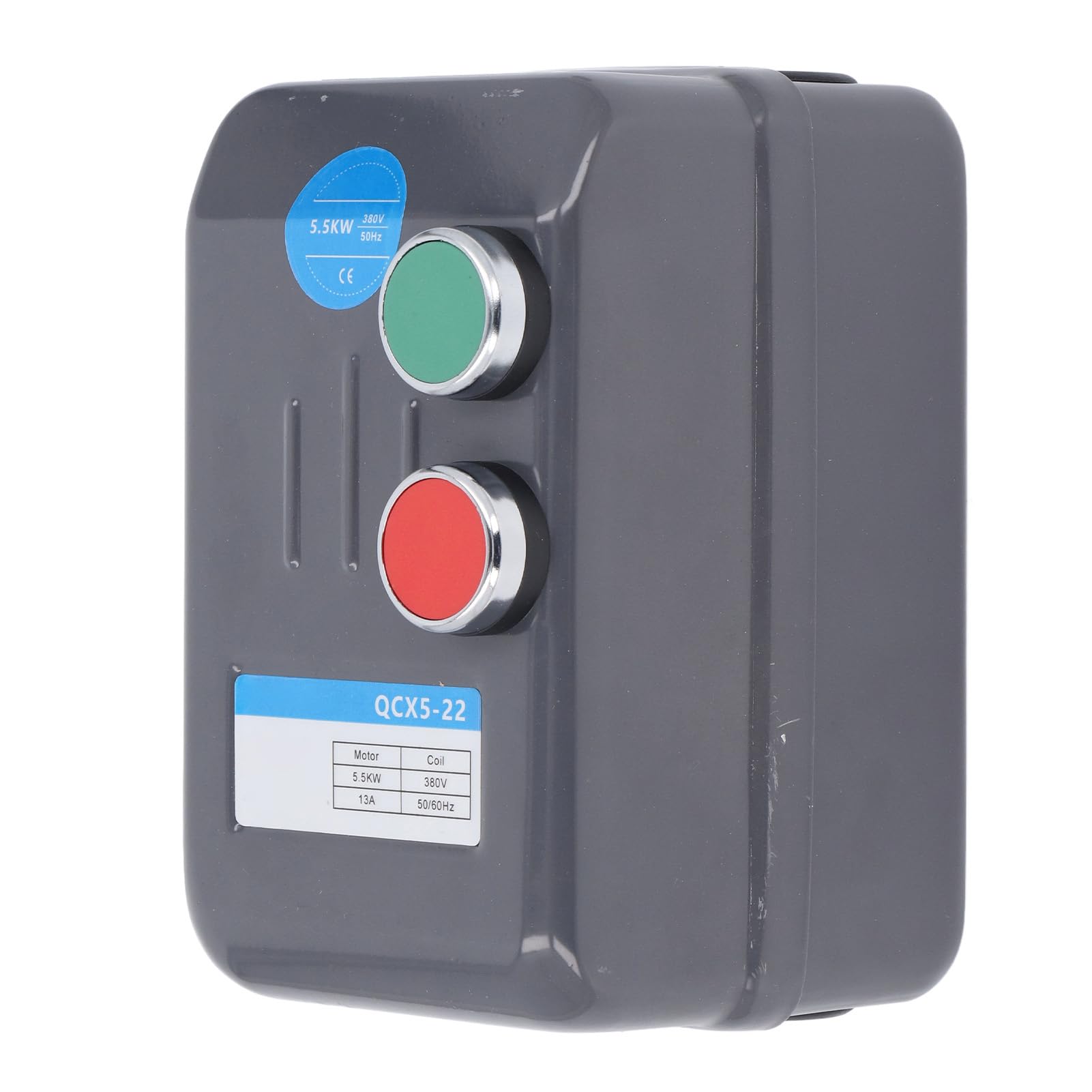 Arrancador de Motor Eléctrico de 5,5 KW, Interruptor de Motor Magnético Trifásico 380 V 10-16 A, Protector de Sobrecarga, Protector de Motor de 24 Horas para Control de Arranque