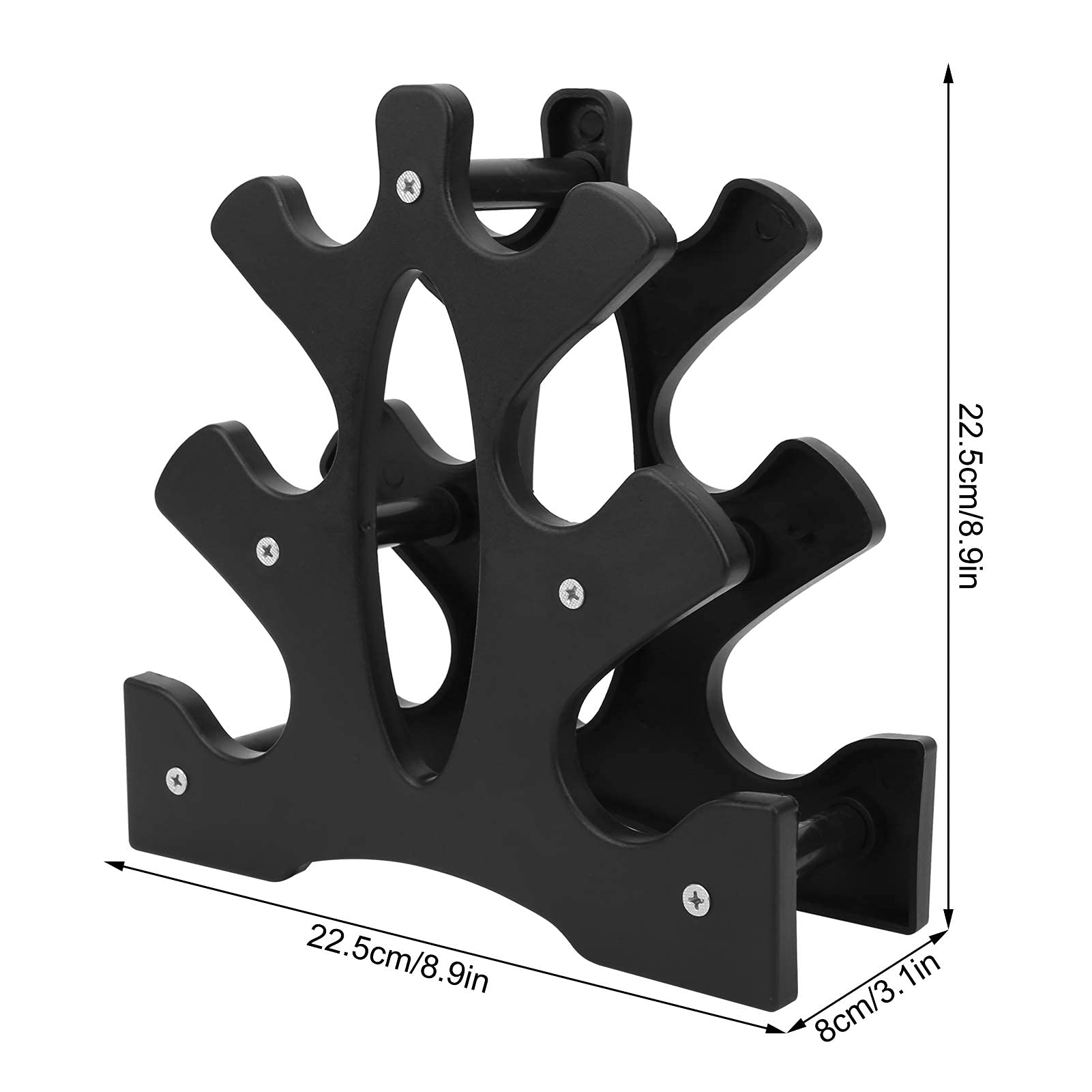 Gaeirt 3 Livelli Rack per Manubri dumbbell rack Telaio di Supporto Robusto da 20 kg, Design a Forma di Albero Risparmiatore di Spazio per Palestra Domestica Soportes para mancuernas