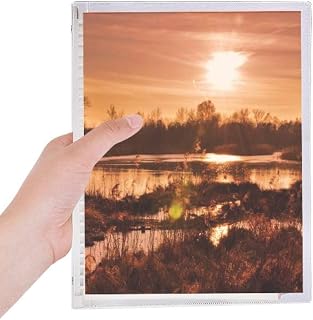 Caderno Florestal Vermelho Escuro, Cenário Natureza, Folhas Soltas, Diário Recarregável