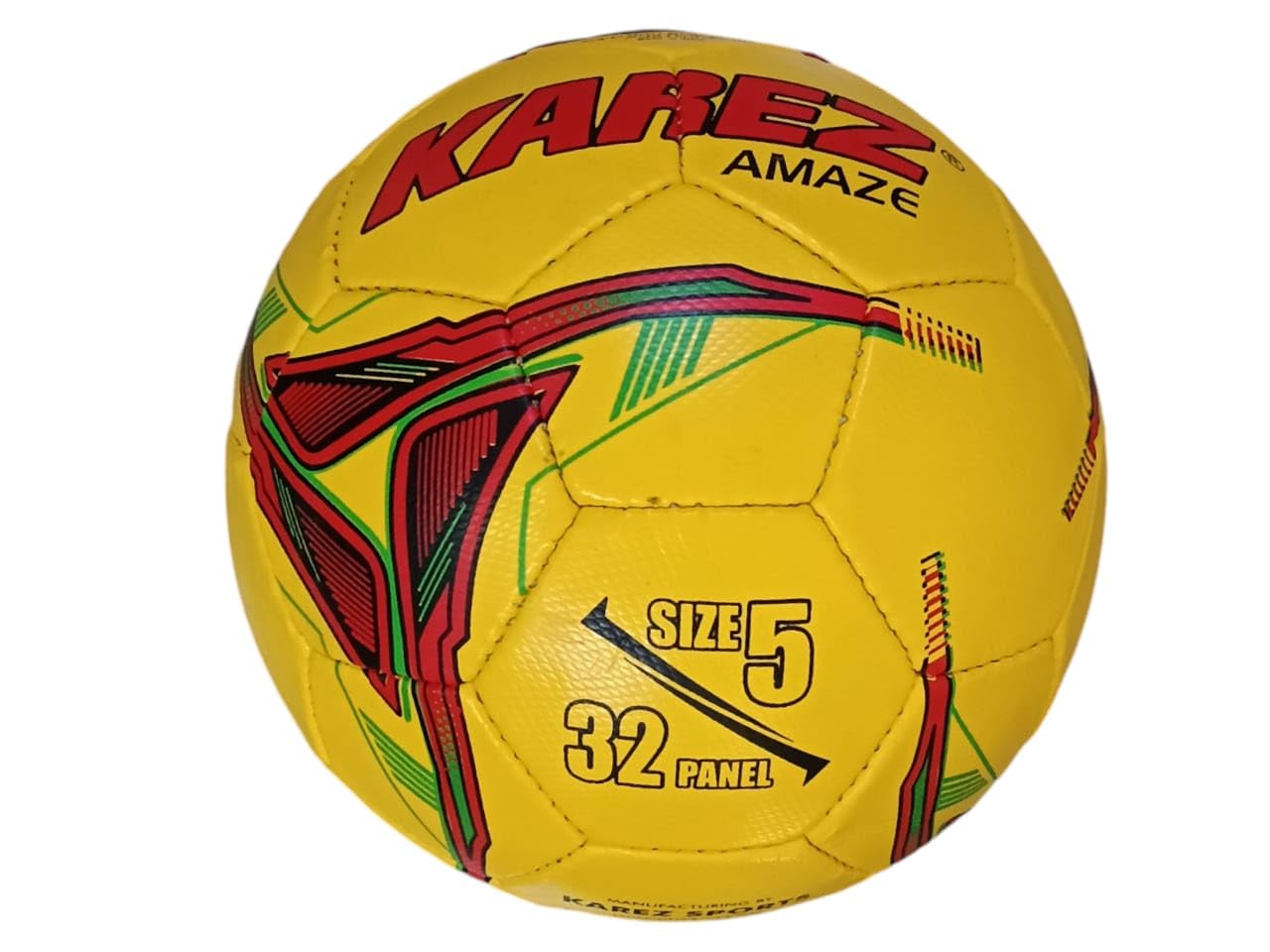 Sujata Sports Synthetic Sports Xtreme Football Size 5 Made in PVC (Hand Stich) Football for Adults (Dark Yellow) 3