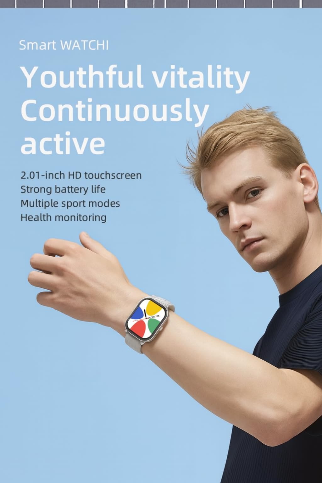 Luxora Smartwatch – Montre Connectée Homme/ – Écran Large Tactile HD 2,1″ – Double Bracelet Métal & Silicone – Santé, Appels & Notifications – Sport & IP68 -SOS