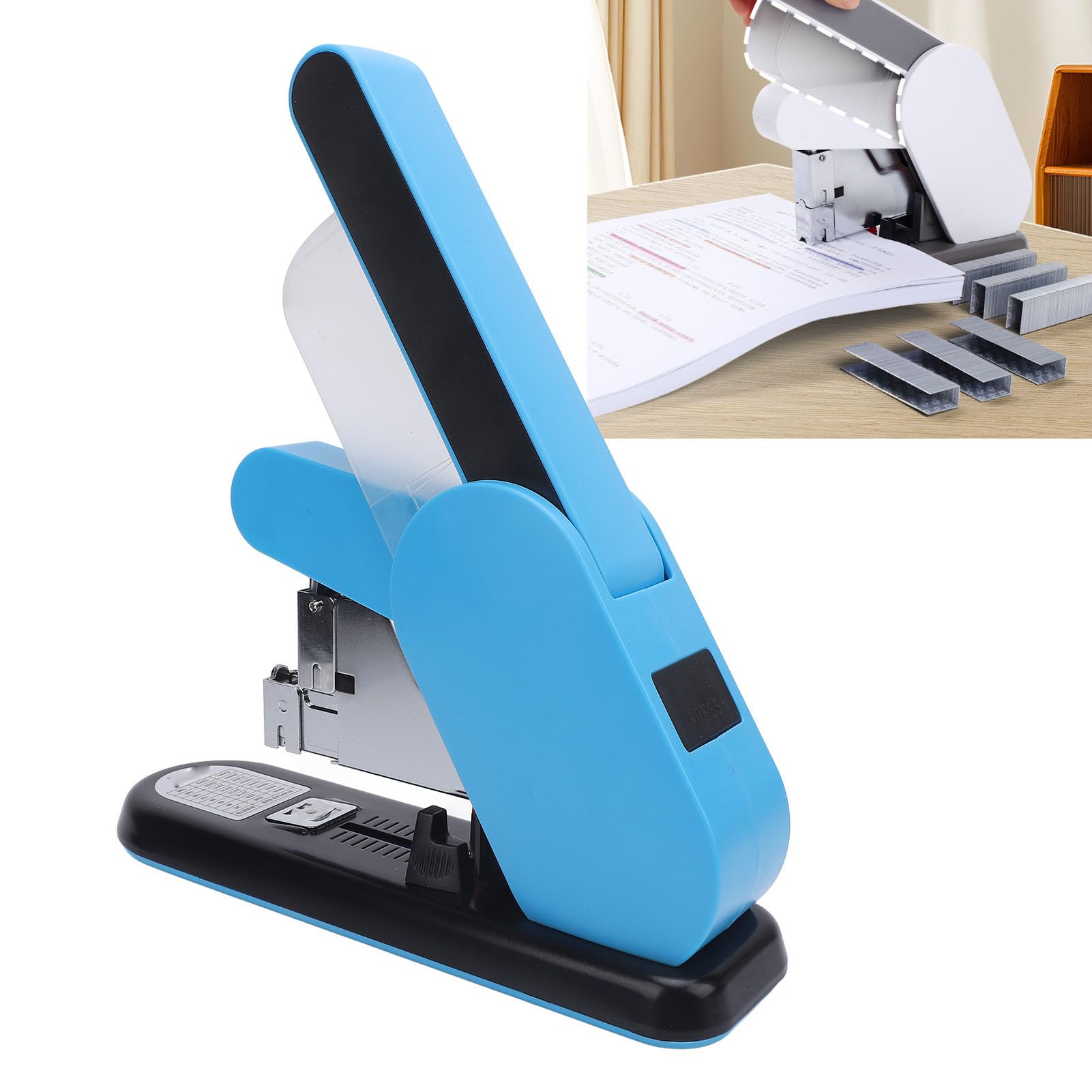Stapler Wytrzymałościowy, Szybkie Zszywanie, łatwe Usuwanie Zszywacza, Obrotowy Zszywek, Zszywacz Biurowy ABS z 100 Zszywkami, Pistoletem z Producenta Mebli do Drewna, Stolarki