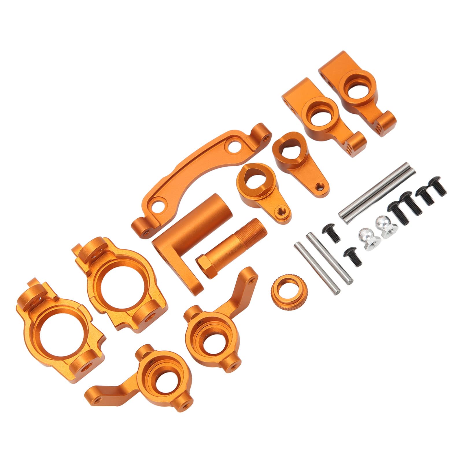 VGEBY RC-Metall-Upgrade-Teile-Kit, Aluminiumlegierung, Querlenker-Lenkbaugruppen-Set, RC-ZubehöR FüR ZD Racing DBX 10 1/10 Auto (Orange) Auto Modelle