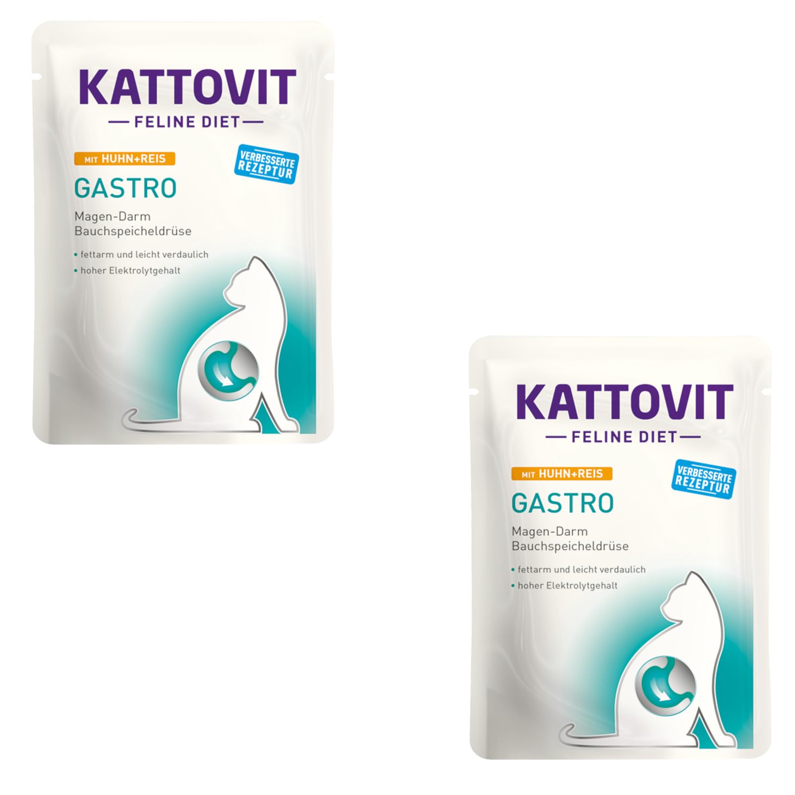 Kattovit Gastro Huhn & Reis – Doppelpack (2 x 24 x 85 g)