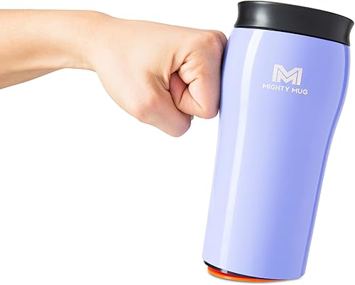 Mighty Mug La taza Untippable  Agarres cuando se golpea, levanta para sorbos  Vaso aislado de acero inoxidable  Apto para portavasos  Regalos para