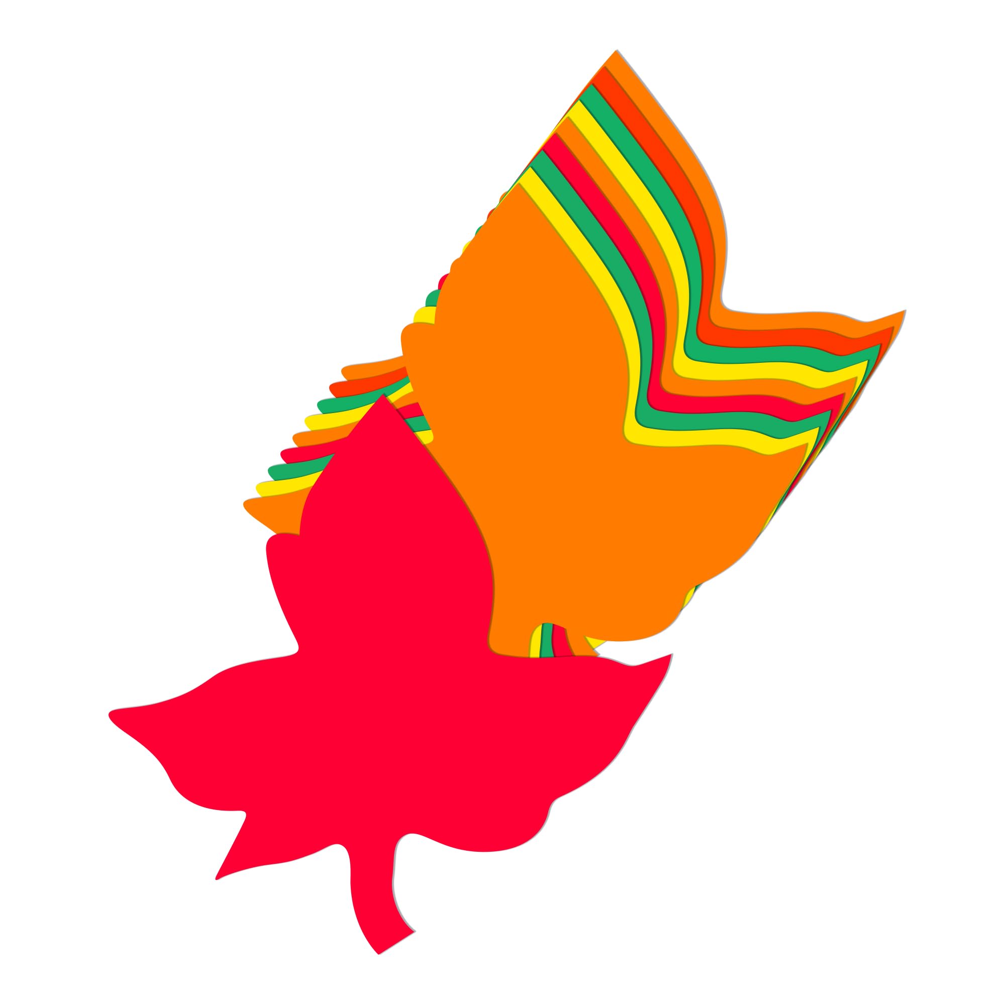 Hygloss Leaf Shape Paper Cut-Outs for Arts & Crafts-Many Creative Uses-Fall-Themed Activities-6.5 Inches-40 Pcs, Assorted Vibrant Colors
