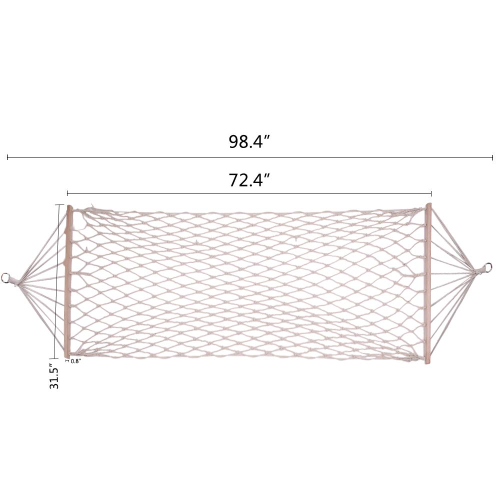 Ruilogod 2M x 1.5M Garden Swing Braided Mesh Sleeping Bed Hanging Hammock Dark Orange (id: 9b1 aed d40 55a 323, Small, 9b1aedd4055a032345817052c0780a