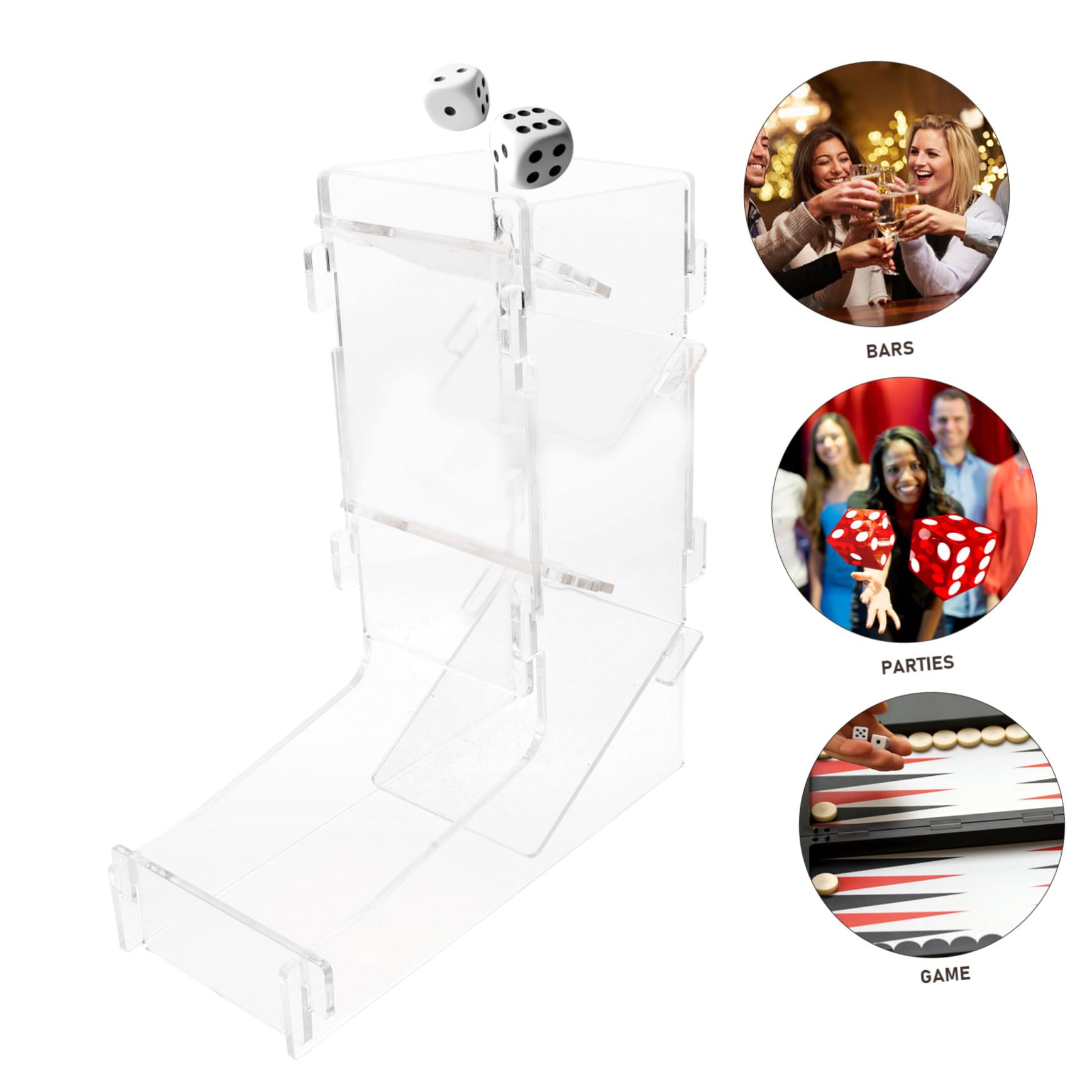 Tour de Dés Portable en Acrylique Léger pour Jeux de Rôle sur Plateau, Distributeur de Tour de Jeu Compact pour Voyages