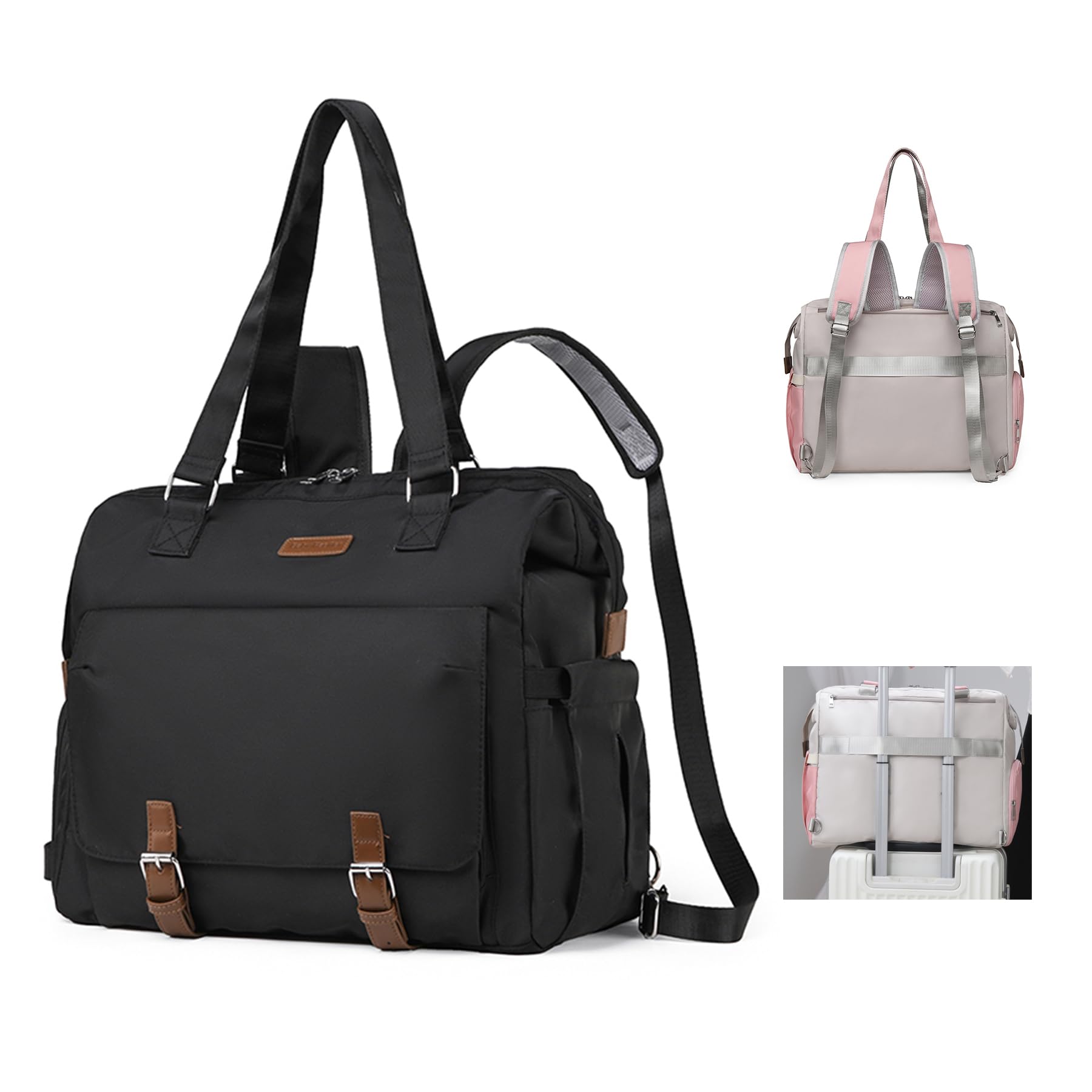 Fexkean Borsa fasciatoio con per fasciatoio,Borsa a tracolla multifunzione impermeabile pannolini da viaggio per mamma e papà,Tracolla Regolabile Zaino Cambio