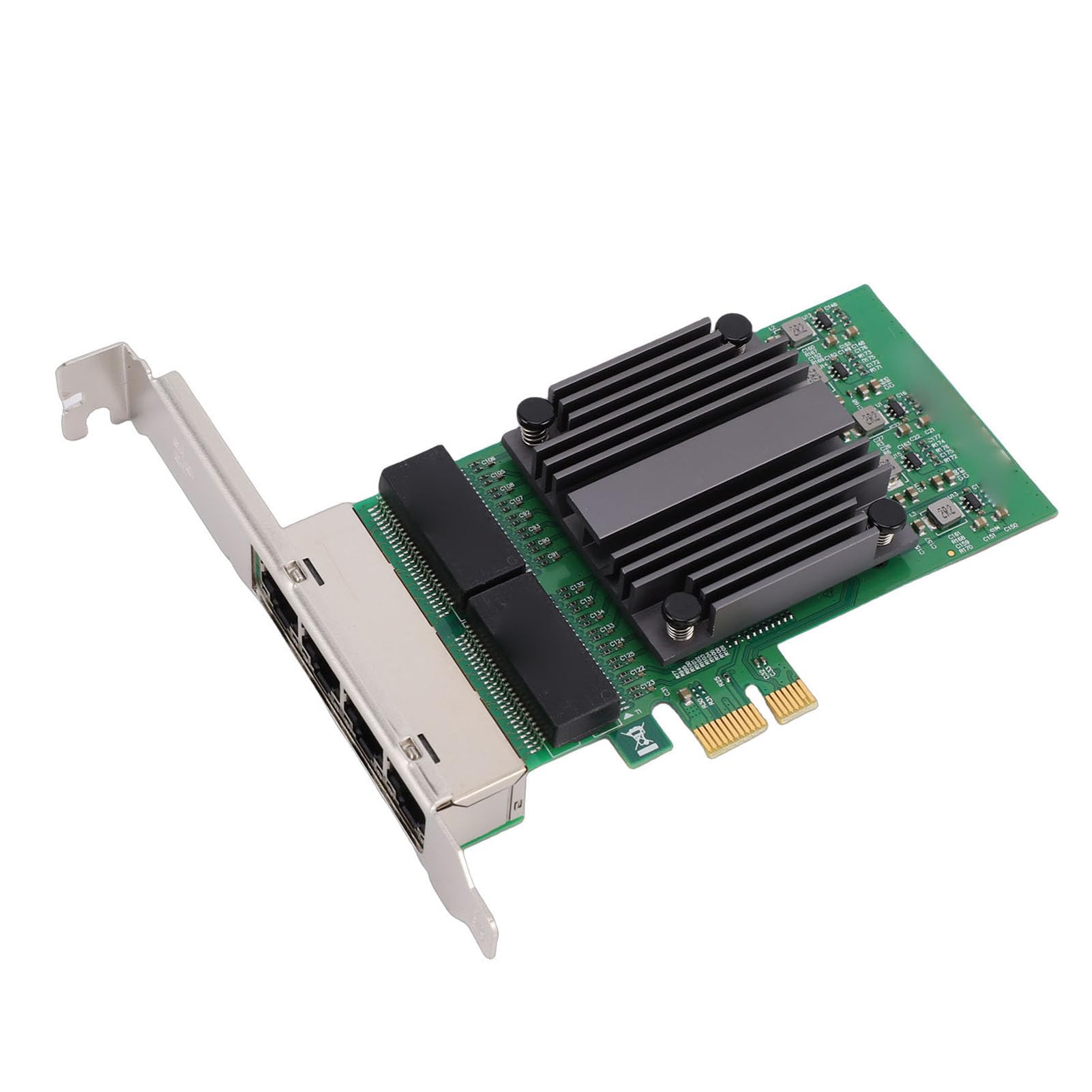 GOWENIC Scheda di Rete PCIe X1 a 4 Porte, 4 Porte RJ45, NIC di Livello Server, Scheda Offload IP, con Interfaccia di Rete Multipla, per PC Industriali