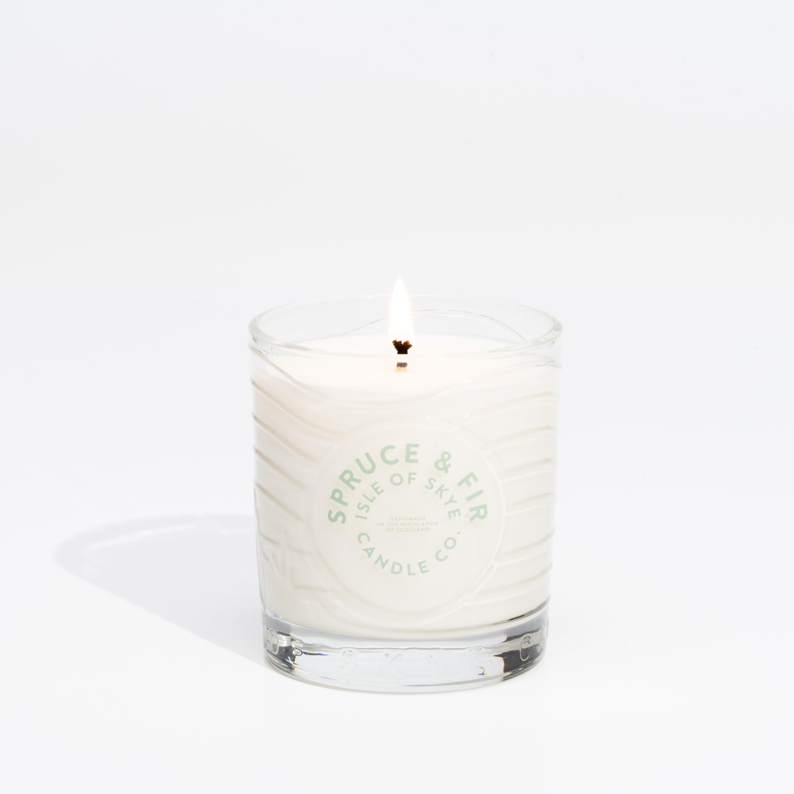 Isle of Skye Candle Company Spruce & Fir Island Tumbler | Natural Soy Wax Candle | Handmade in Scotland | Premium Scented Candle | Bespoke Glass Tumbler | 35+ Hours Burn Time