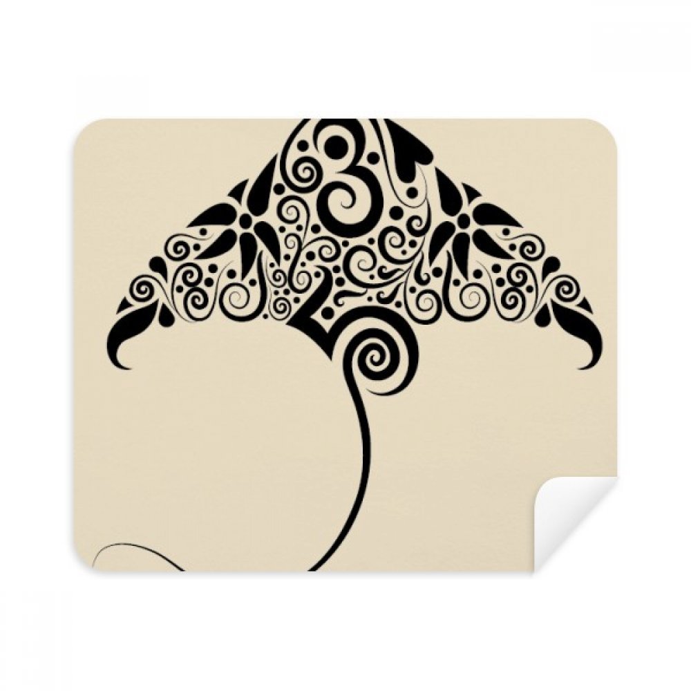 Skate Black and White Pattern Animal Cleaning Cloth Screen Cleaner 2pcs Suede Fabric