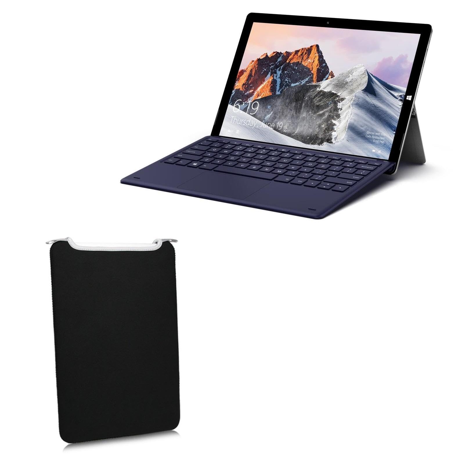 BoxWave Case Compatible with Teclast X6 - SlipSuit, Soft Slim Neoprene Pouch Protective Case Cover - Jet Black