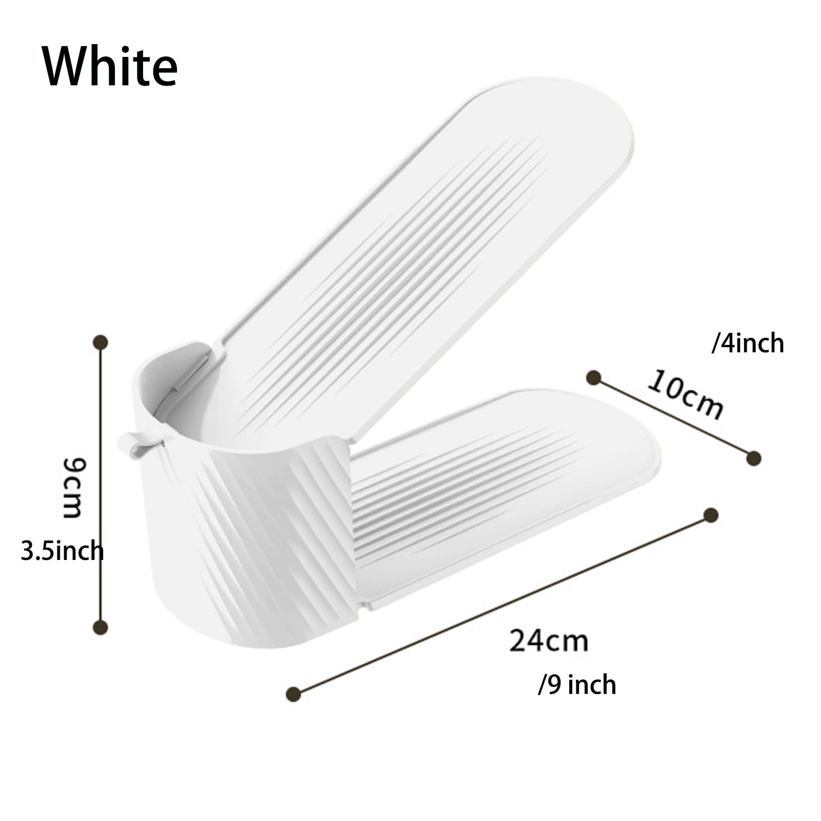 Dxcaicc Shoe Slots Organizer, Shoe Stackers for A Pair of Shoes, Adjustable Shoe Rack with 3 Levels,Shoe Storage Shoe Space Saver, 4 Pieces,Clear