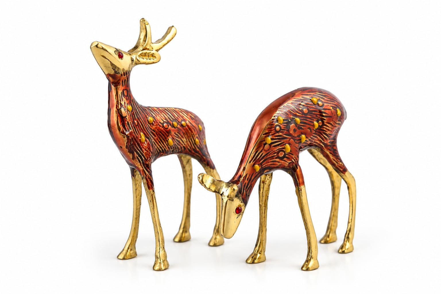 Gold Brass Deer Showpiece - Elegant Home Decor -2
