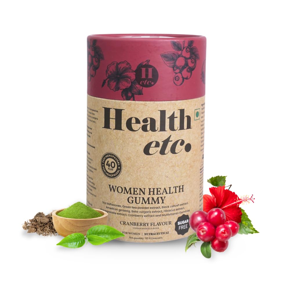 Women's Health Gummies (Multivitamin Gummies for 40+ Years Women) | Cranberry Extract, Black Cohosh, Soy Isoflavones and Ginseng | Vegan, Sugar Free, Gelatine Free, | 30 Gummies