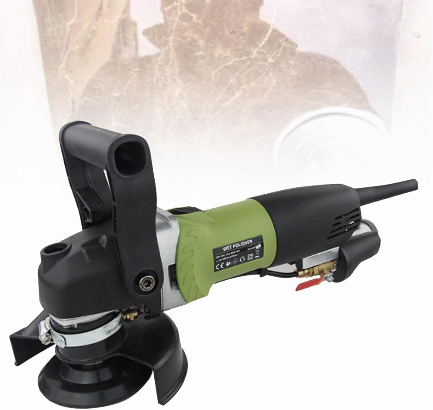 Electric Wet Stone Polisher Grinder, Stone Hand Wet Polisher Grinder, 6 Gears, Cement Floor Marble Polishing Machine for Polishing Marble, Granite Type1