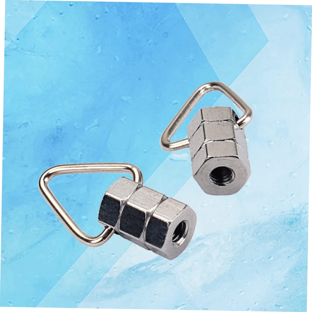 VANZACK 2 PCS Banjo Strap Lock Buttons Silver Acoustic Guitar Strap Locks for Secure Attachment Easy to Install with Screws Durable Material for Banjo Musicians