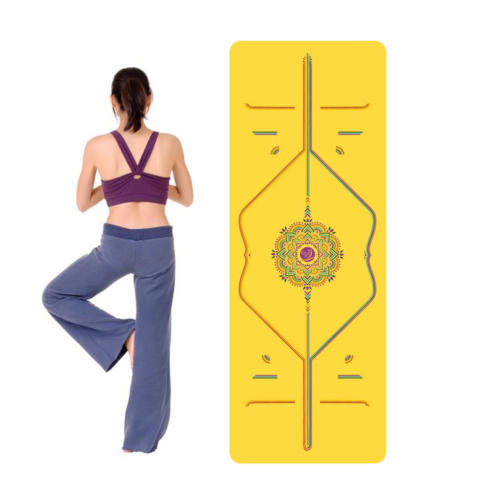 Thick PU Yoga Mat 72x 26 7x0 2 inch Non Slip Eco Friendly Exercise Mat for Yoga Pilates