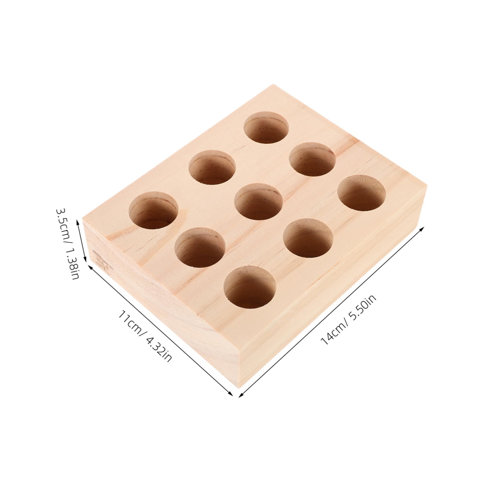 TOYANDONA 9-Hole Insect Pin Holder DIY Specimen Tool Wooden Base Insect Specimen Display Collection Supplies