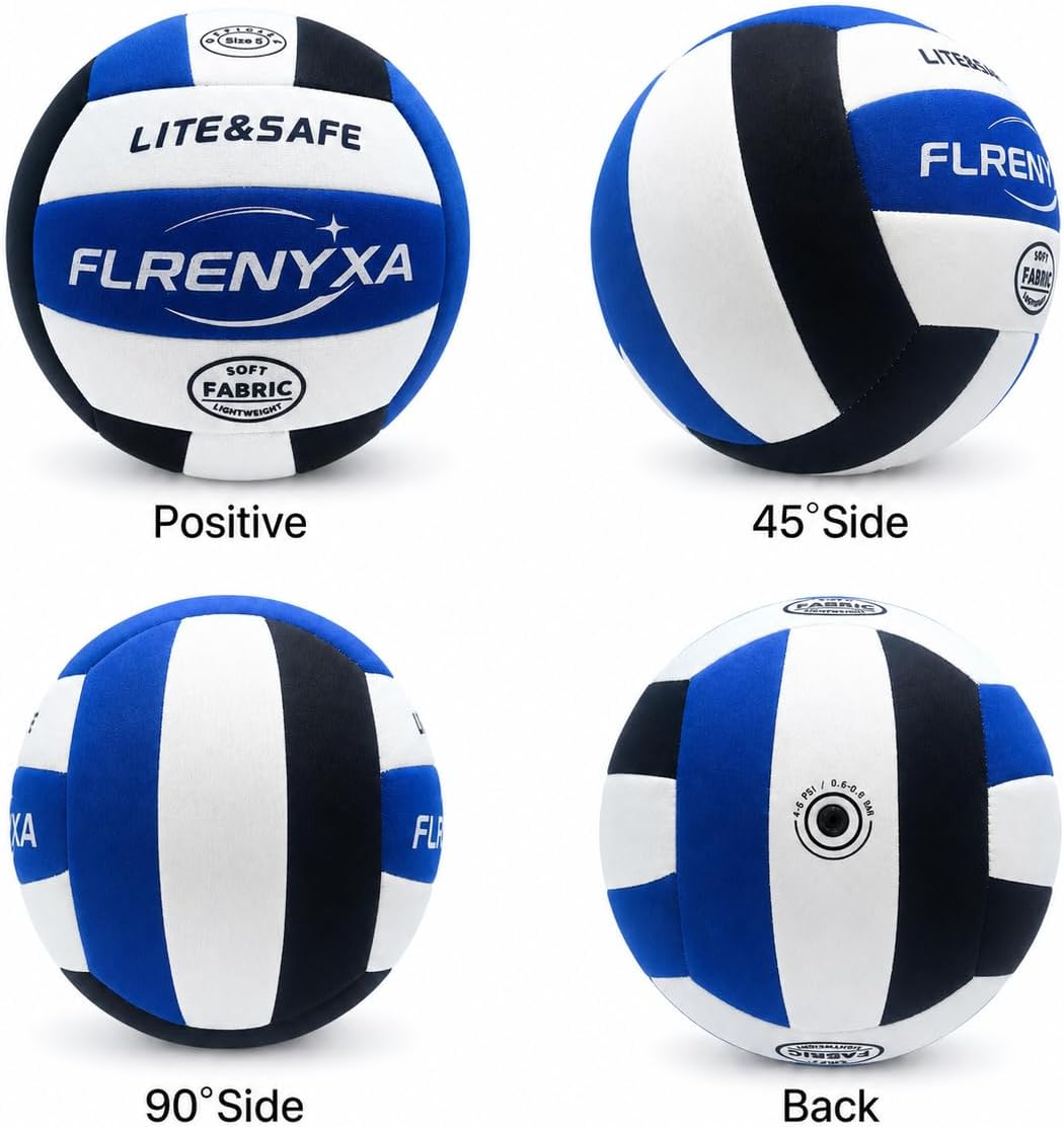 Indoor Volleyball Size 5, Soft Quiet Volleyball for Indoor Training and Home Practice, Silent Indoor Volleyball for Apartments, Practice Volleyball for Kids Teens Adults