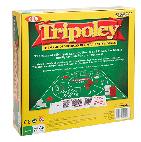 Tripoley Deluxe Board Game, Family Favorite Game, Combination Of Michigan Rummy, Hearts And Poker, Perfect For Family Game Night, For Ages 8 And Up #TOP1