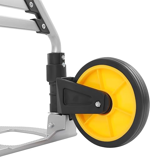 Miniatura 3 de Carrito plegable para escaleras, capacidad de 309 libras, carrito de mano de aluminio resistente, con rueda y mango telescópico para el hogar,