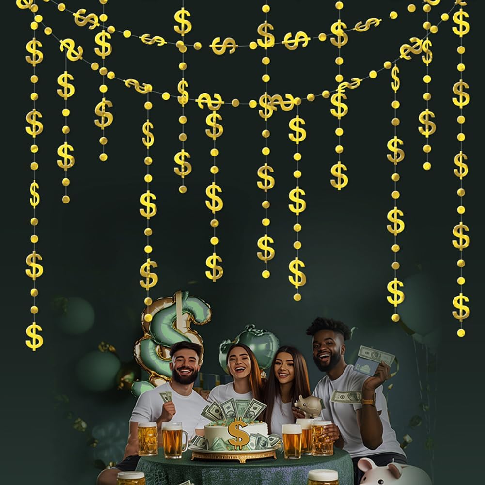 Money Racks Party Amazon.com: Dollar Party Decorations, 26ft Money Party Garland Money ...