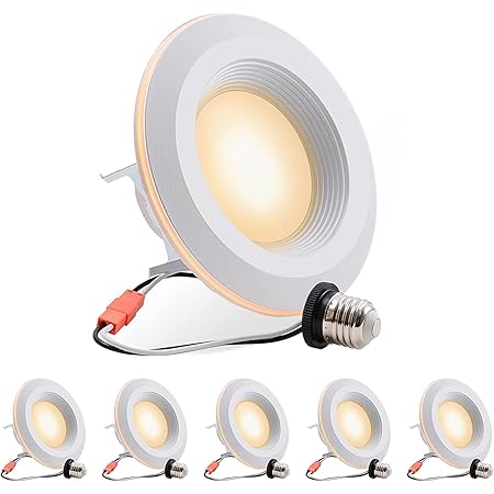 6 Inch LED Recessed Light with Night Light, Dimmable, 10.5W=85W, 3000K ...
