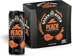 Baden Baden Cerveja Peach, Pack 6 Latas 350ml