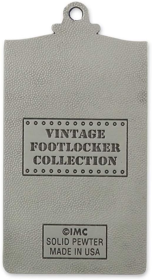Indiana Metal Craft USMC Pewter Vintage Footlocker Ornament – Officially Licensed Marine Corps Collectible, Historical Poster Art, Made in USA