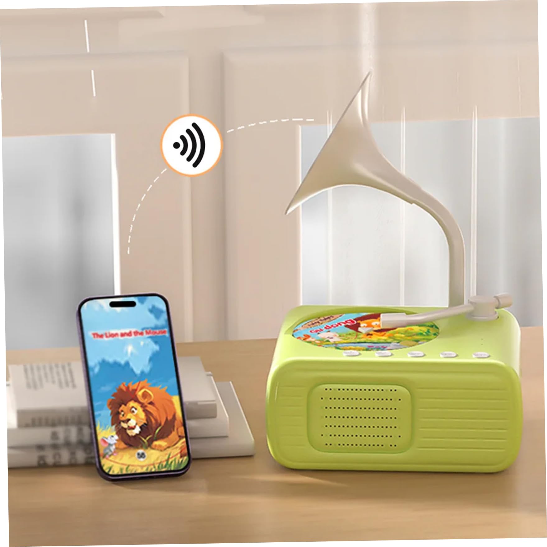 Tourne-disque éducatif Rechargeable Pour Enfants - 96 Cartes + 8 Cartes D'enregistrement, Jouet Musical Interactif