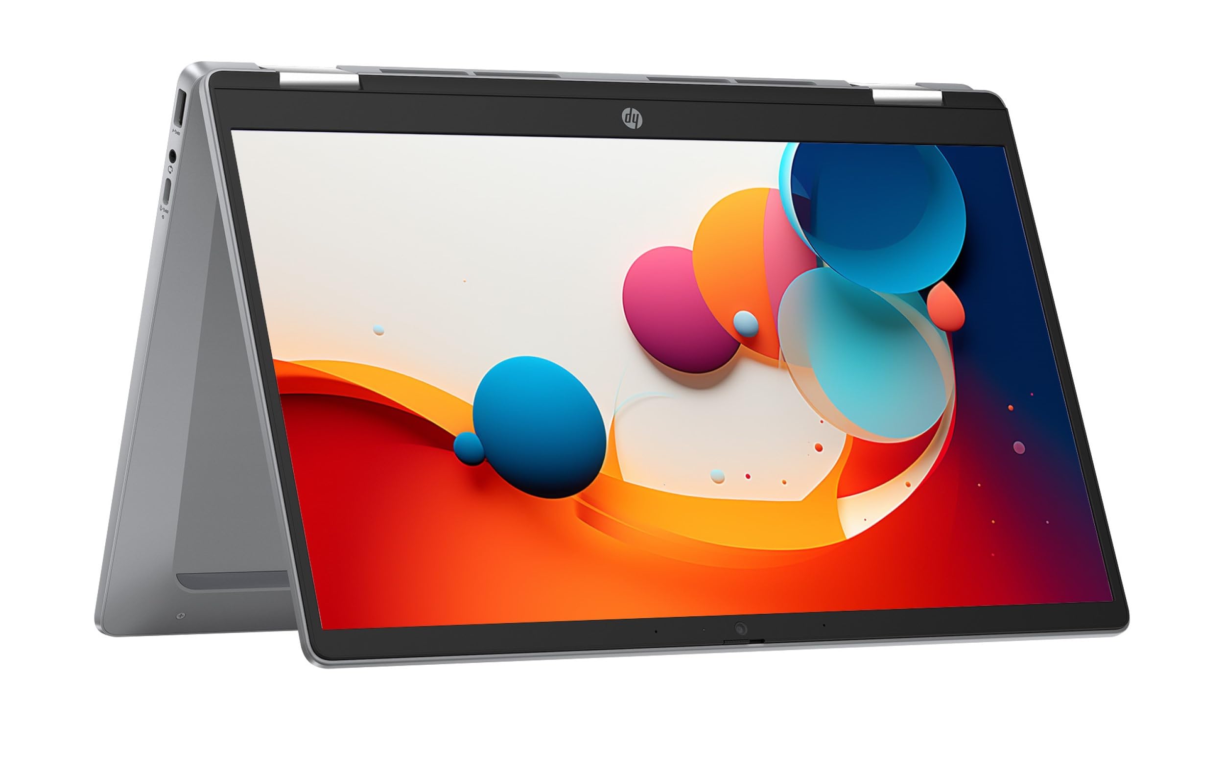 HP Chromebook X360 - Computer portatile Google 14" FHD (Intel N100, 4 GB RAM, 128 GB eMMC, ChromeOS) + abbonamento Google AI Pro con Gemini Pro e 2 TB di spazio di archiviazione per 3 mesi -QWERTY